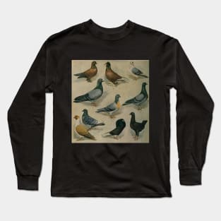 Vintage Pigeons Long Sleeve T-Shirt